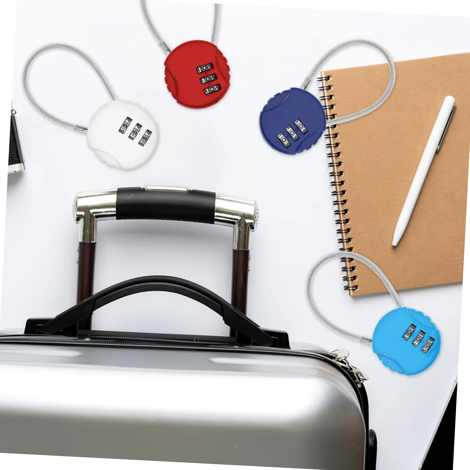 Angoily 5 Set Di Lucchetti Codificati Per Valigie E Armadietti Lucchetti Con Password Con Cinturino in Metallo Versatili Per Viaggi E Stoccaggio 10 Pezzi * 5