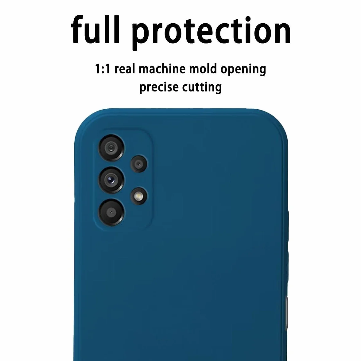 Topme Cover per Samsung Galaxy A33 5G (6.4" Inches) Custodia Case, Protezione Della Pelle Della Custodia in Silicone Tpu - Blu zaffiro