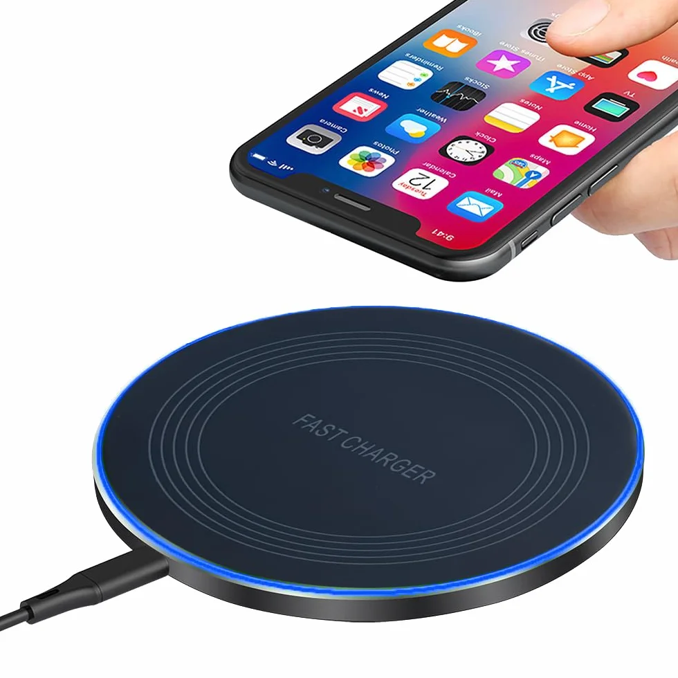 Caricatore Wireless Charger, 20W Max Caricatore Senza Fili Portatile Rapida Caricabatterie Wireless per Apple iPhone 16/15/14/13/12/11/SE/X/8, Caricatore per Samsung Galaxy S23 S22 S21, Pixel, Huawei