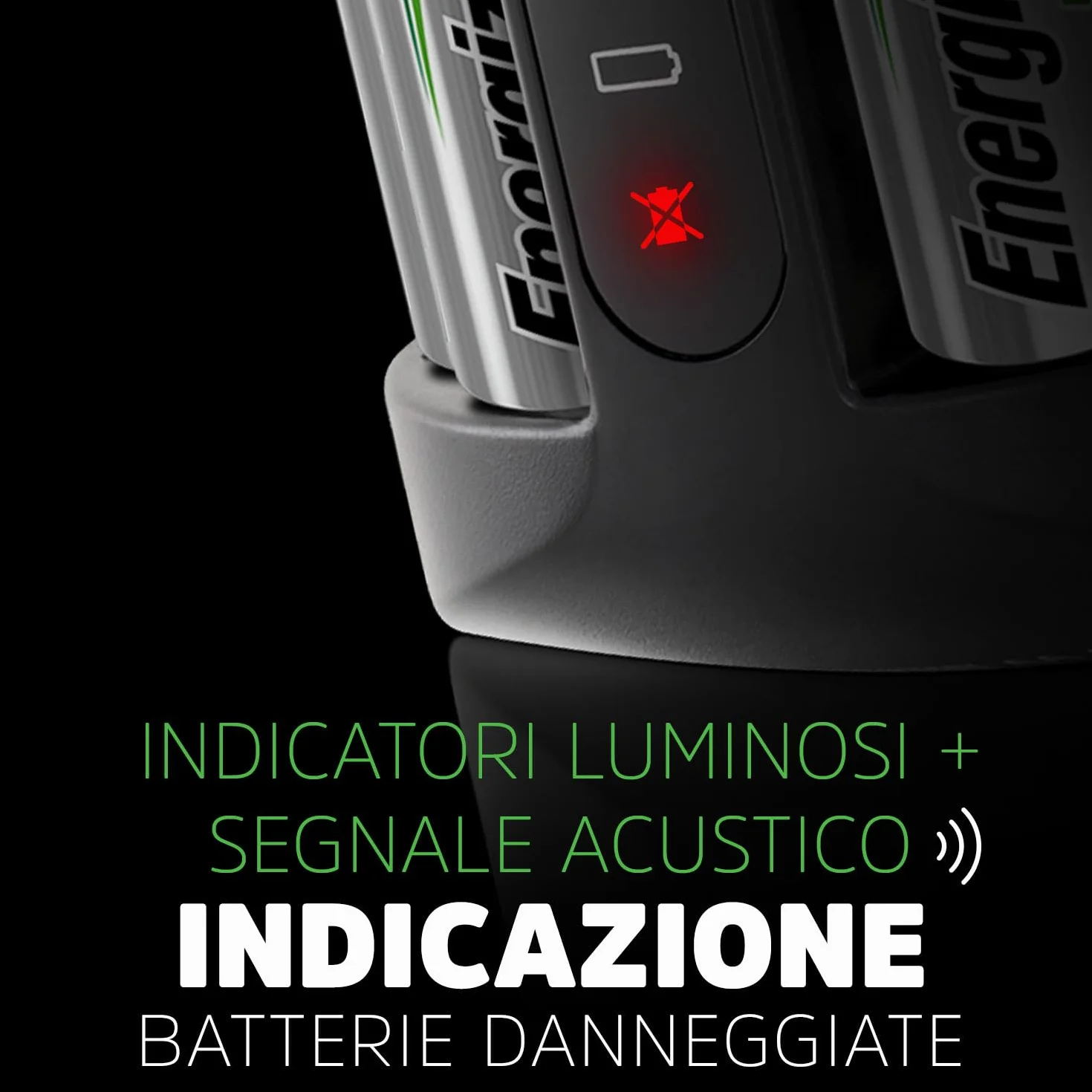 Energizer Pro - Carica Batterie Ricaricabili AA e AAA NiMH - Include 4 Pile AA 2000 mAh - la ricarica completa in 4 ore - funzioni di spegnimento di sicurezza automatico