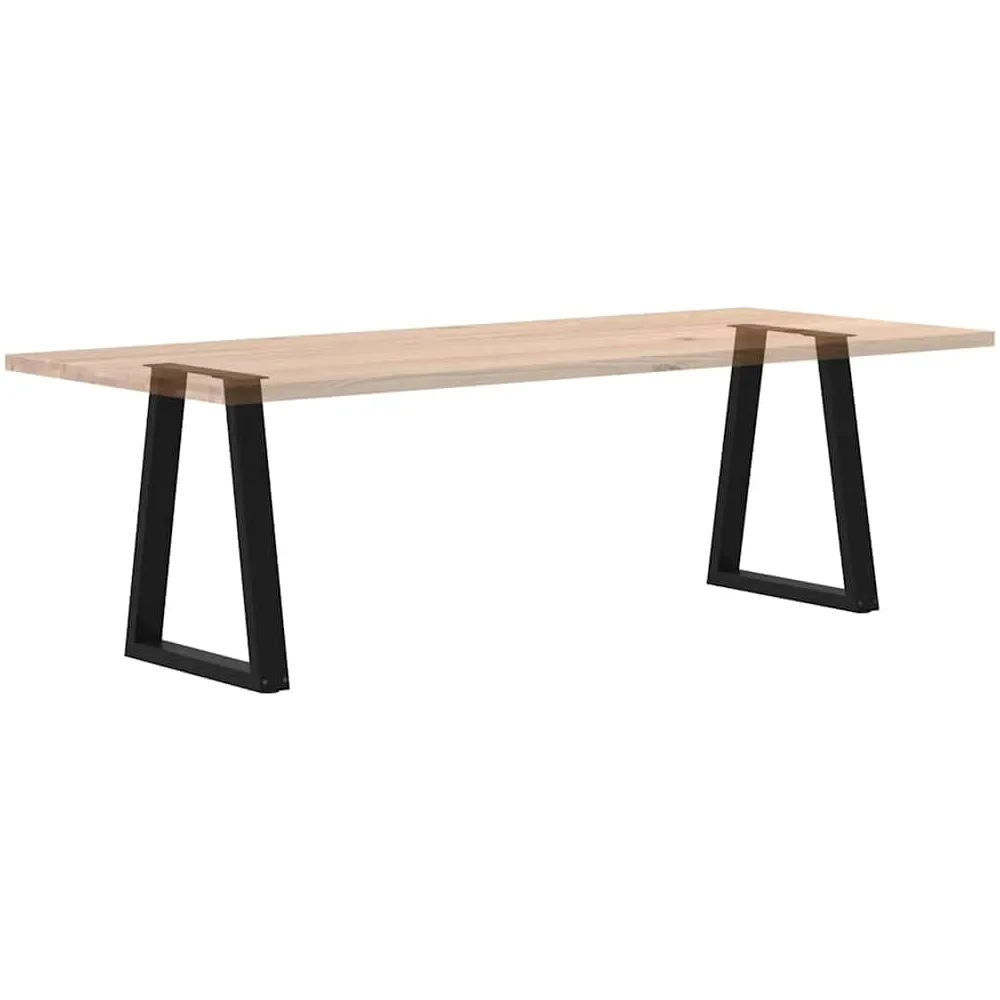 vidaXL Gambe per tavolo da pranzo a forma di V 2 pz nere 60x(72-73,3) cm in acciaio