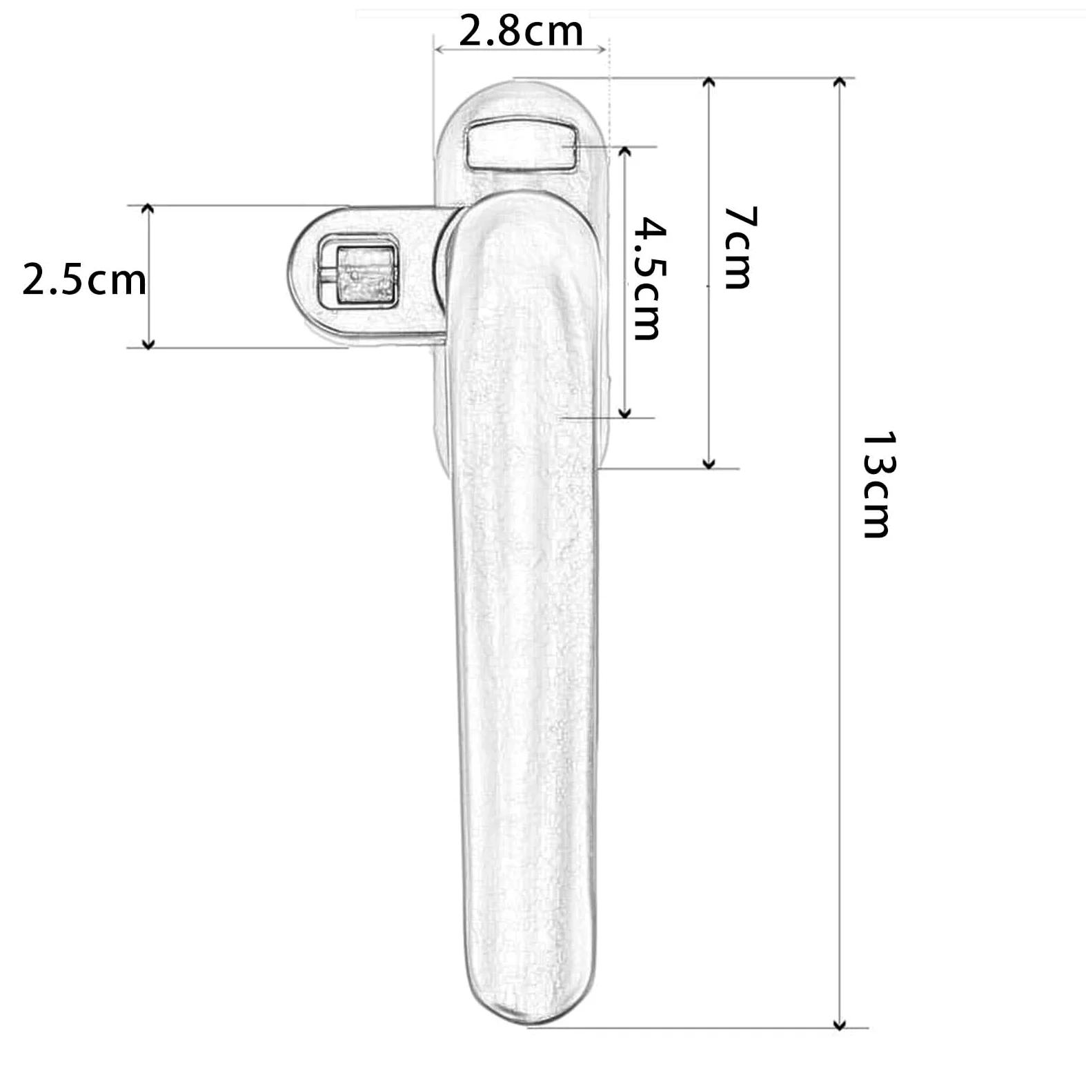 MRKU Maniglie per finestre universali in Alluminio, ricambi per mobili per Porte, Accessori di ferramenta, Accessori per Ante di cassetti