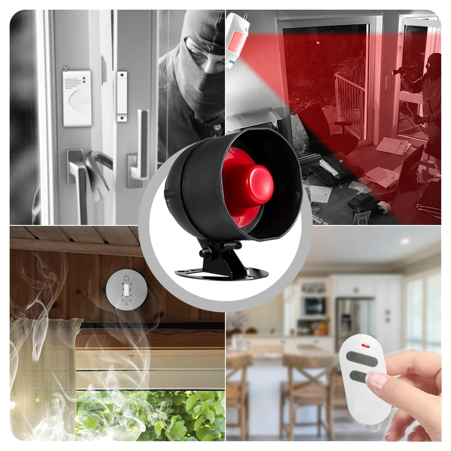 Sistemi Allarme Casa Di Allarme Sicurezza Wireless Smart WIFI Sirena Sensore Movimento For Antifurto Domestico Compatibile(Not WIFI KIT 2)