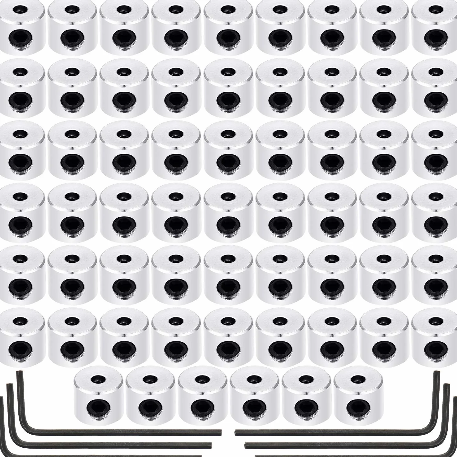 Leinuosen 60 Pezzi Portaspilli Retro Spille Ricambio Argento 6 x 5 mm