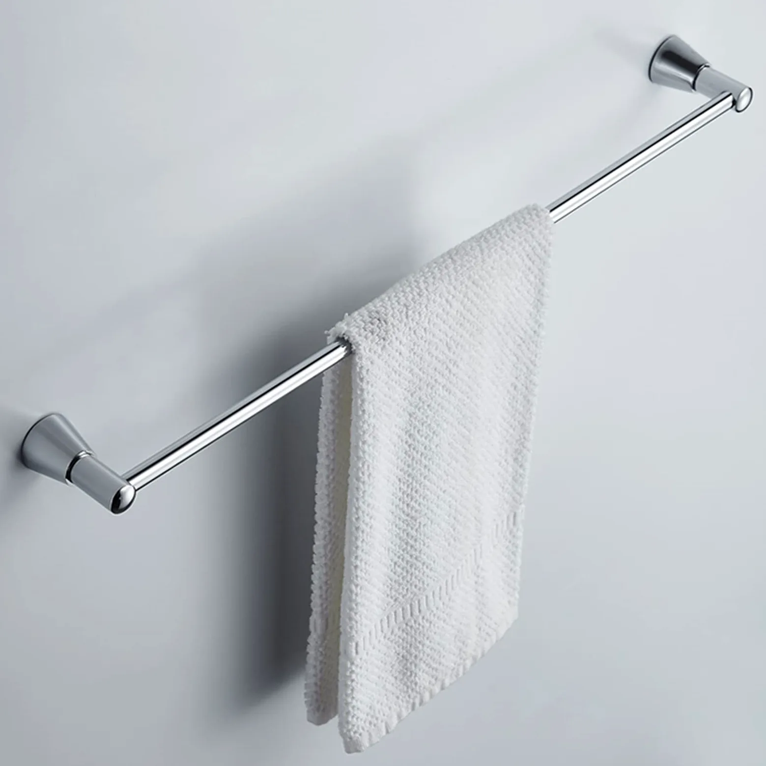 Creativo Portasalviette Rotondo Portasalviette Singolo Appendiabiti A Parete per Hardware Bagno E Cucina, Finitura Argento Lucido Cromo Rame-30Cm-60Cm/55Cm