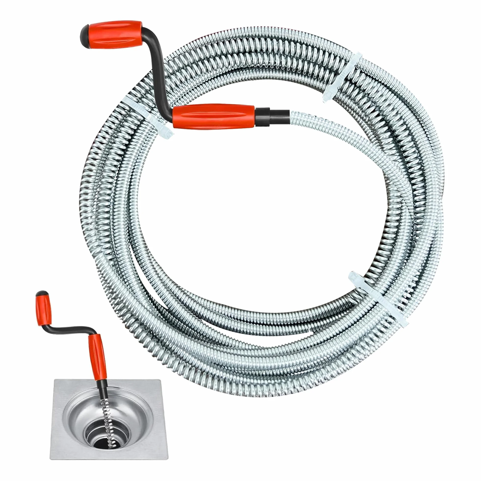 JAADU Stura Tubi Professionale 5m x 6mm Sonda Sturatubi per Lavandini e WC