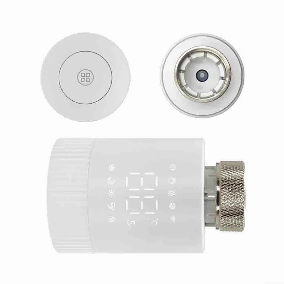 Valvola termostatica intelligente per radiatore zigbee con display a LED, TRV programmabile per riscaldamento a risparmio energetico, controllo remoto della temperatura tramite app tuya, M30 x 1,5