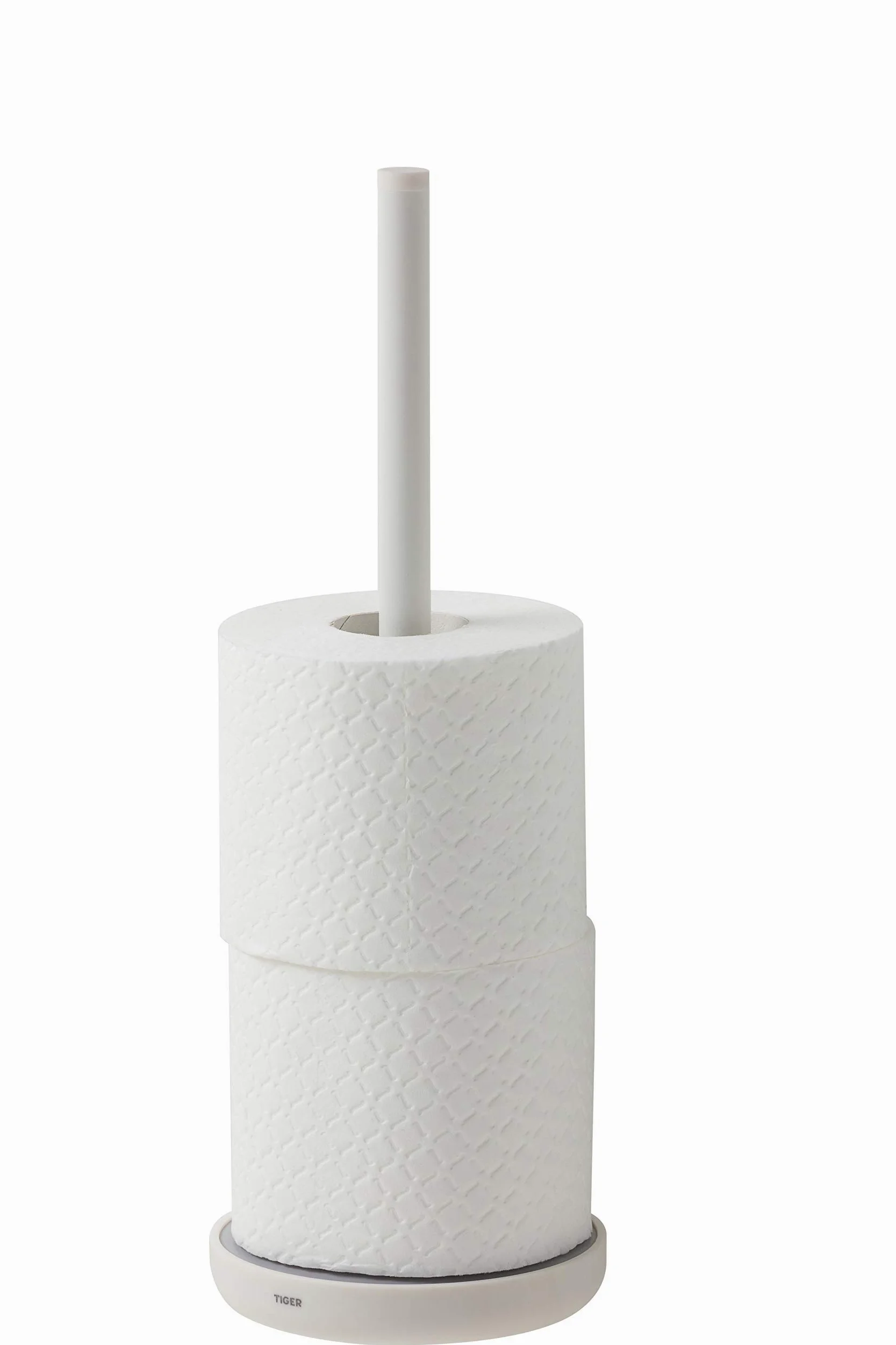 TIGER Urban Portarotolo di Riserva, Acciaio Inox, ABS, Bianco, 12,5 x 36 x 12,5 cm