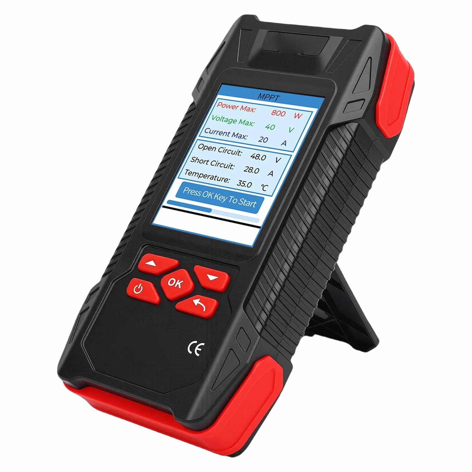 Tester per pannelli solari, indicatore di curva MPPT, 2000 W, 90 V, 40 A, multimetro fotovoltaico con memorizzazione dati retroilluminato, per test di efficienza e manutenzione