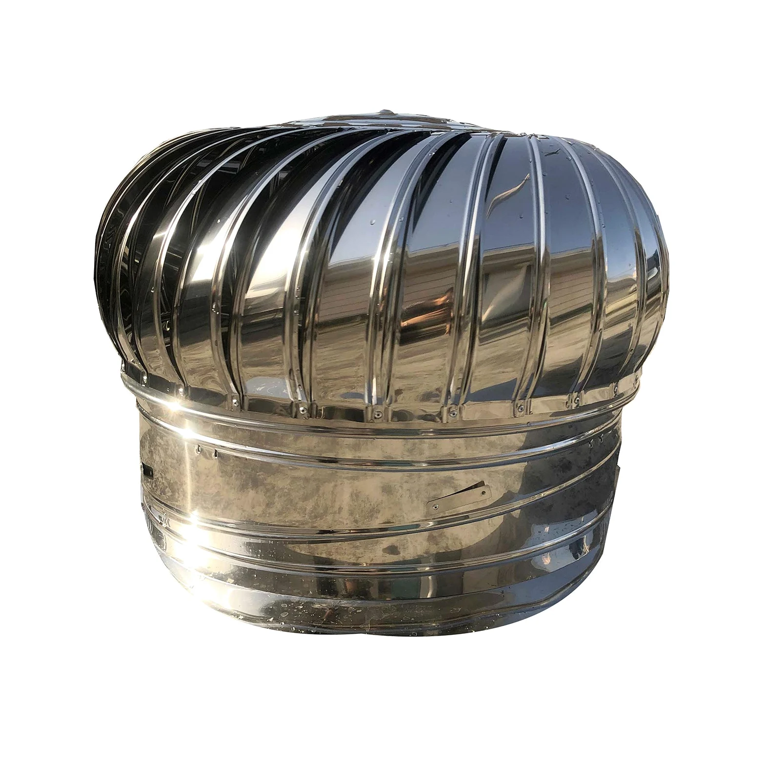 Comignolo girevole in acciaio inox con cappuccio antivento da 300 mm
