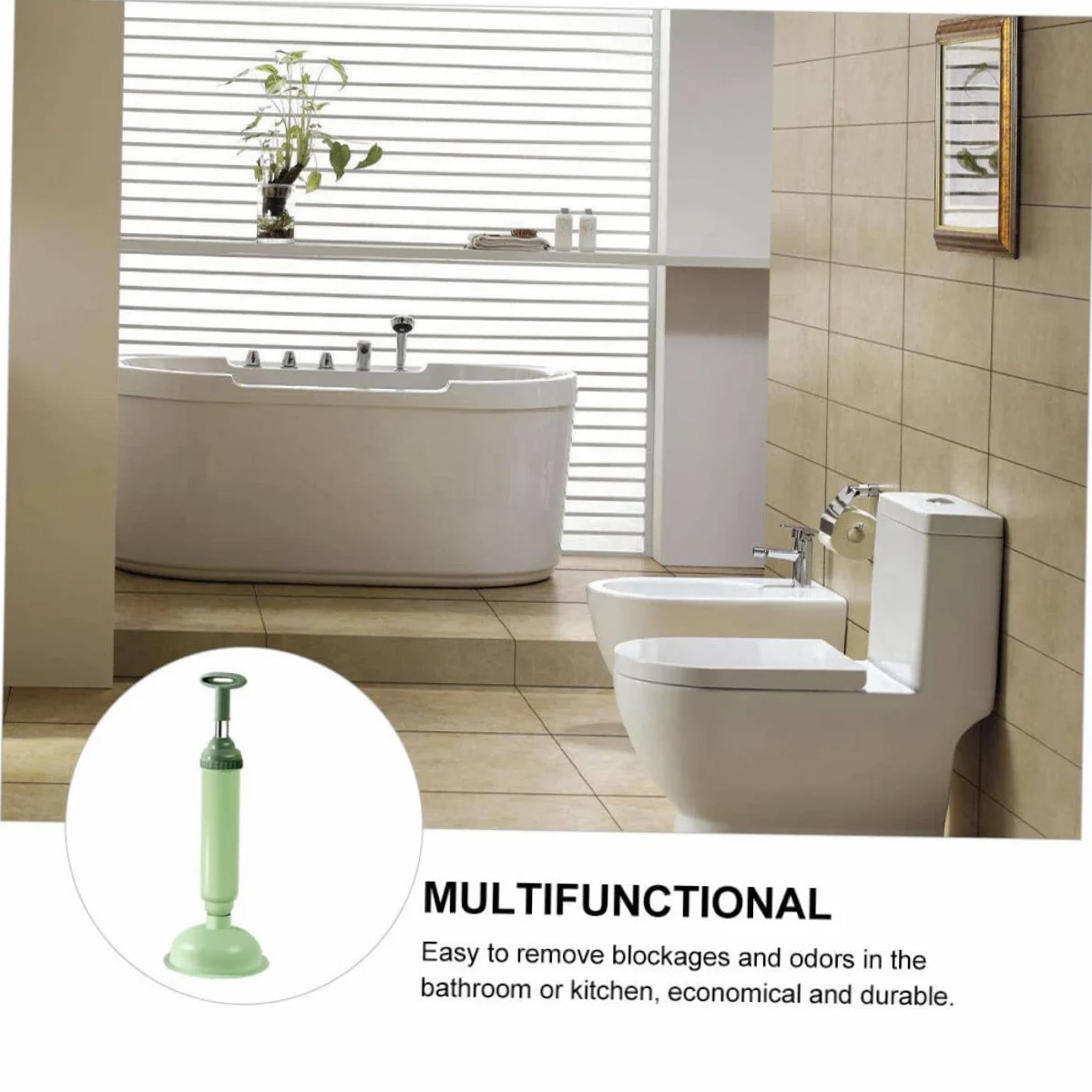 YARNOW Stura Water a Pressione per WC, Stura WC Professionale in PVC e Acciaio Inox, 2 Pezzi, Elimina Blocchi in Casa e Ufficio
