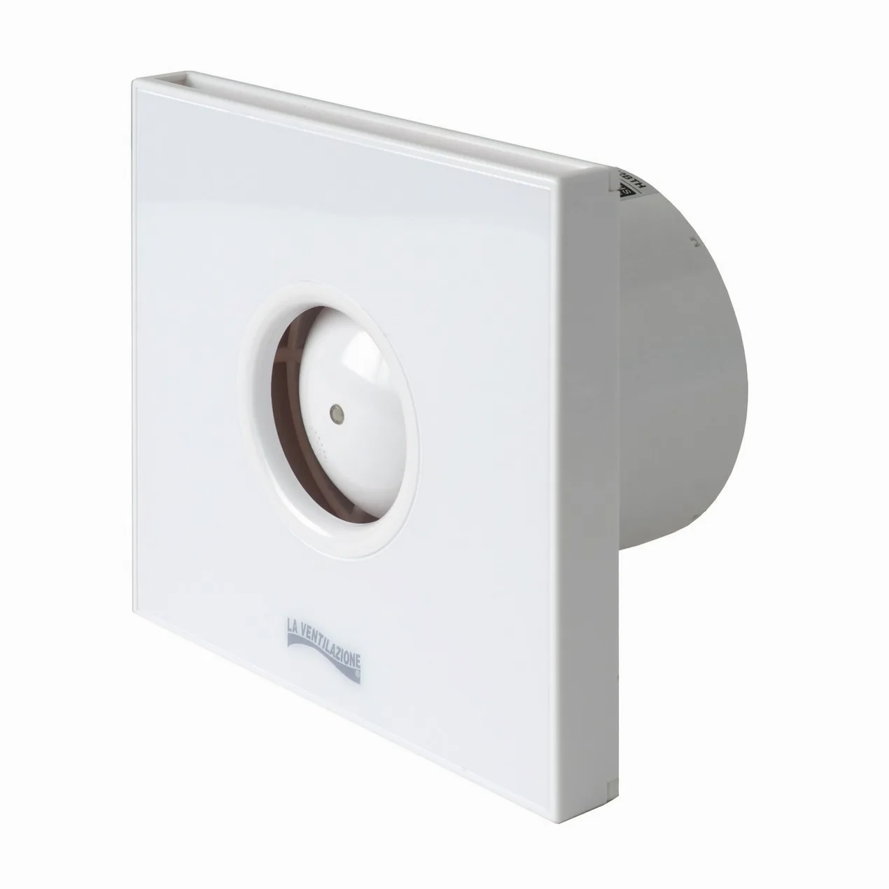 La Ventilazione GIOTTO12BT Aspiratore Elicoidale Design Extra Piatto Bianco, per Foro diametro 120 mm / 5"