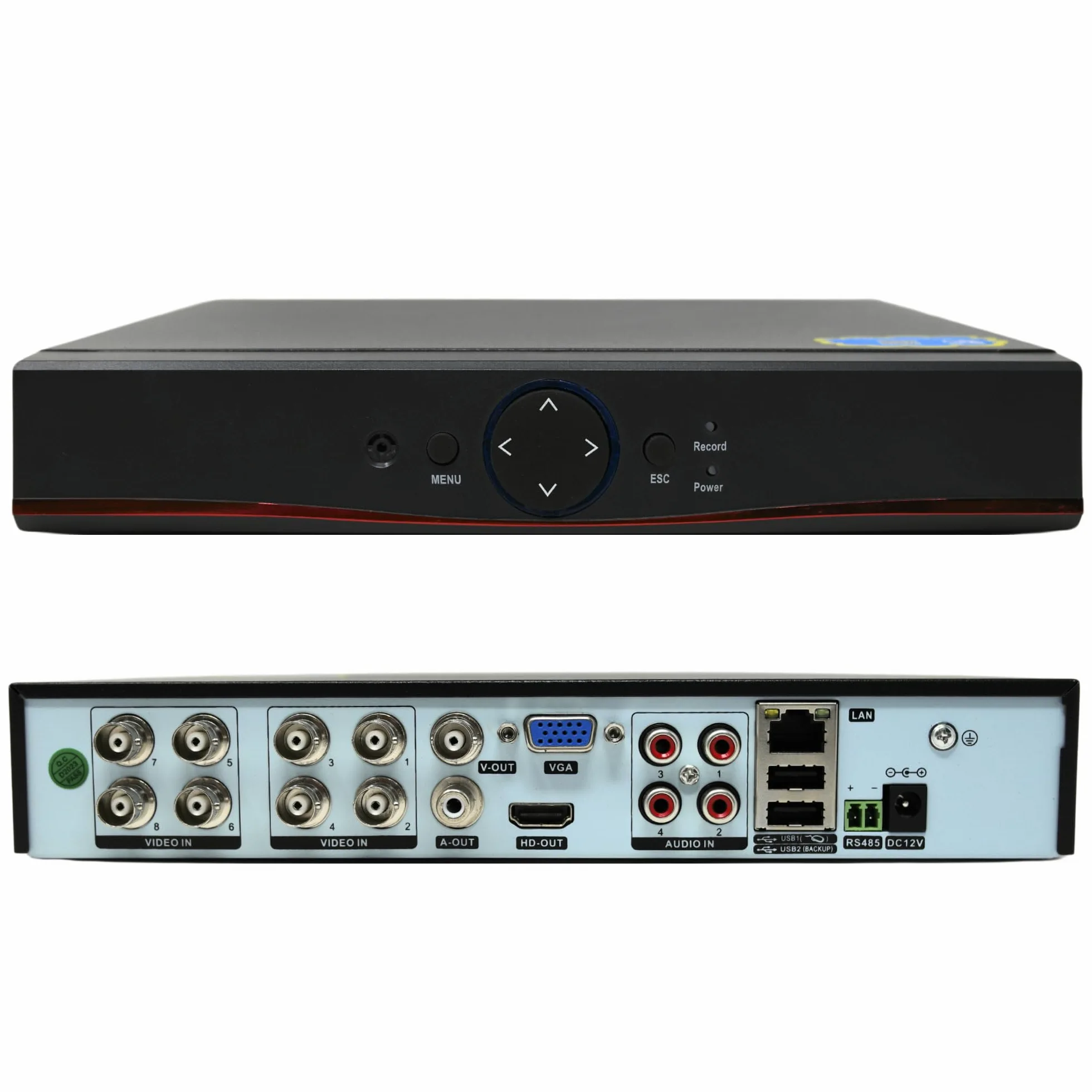DVR 8 CANALI IBRIDO 5 MPX 5 IN 1 P2P CON INVIO MAIL COMPATIBILE CON TUTTE LE TELECAMERE
