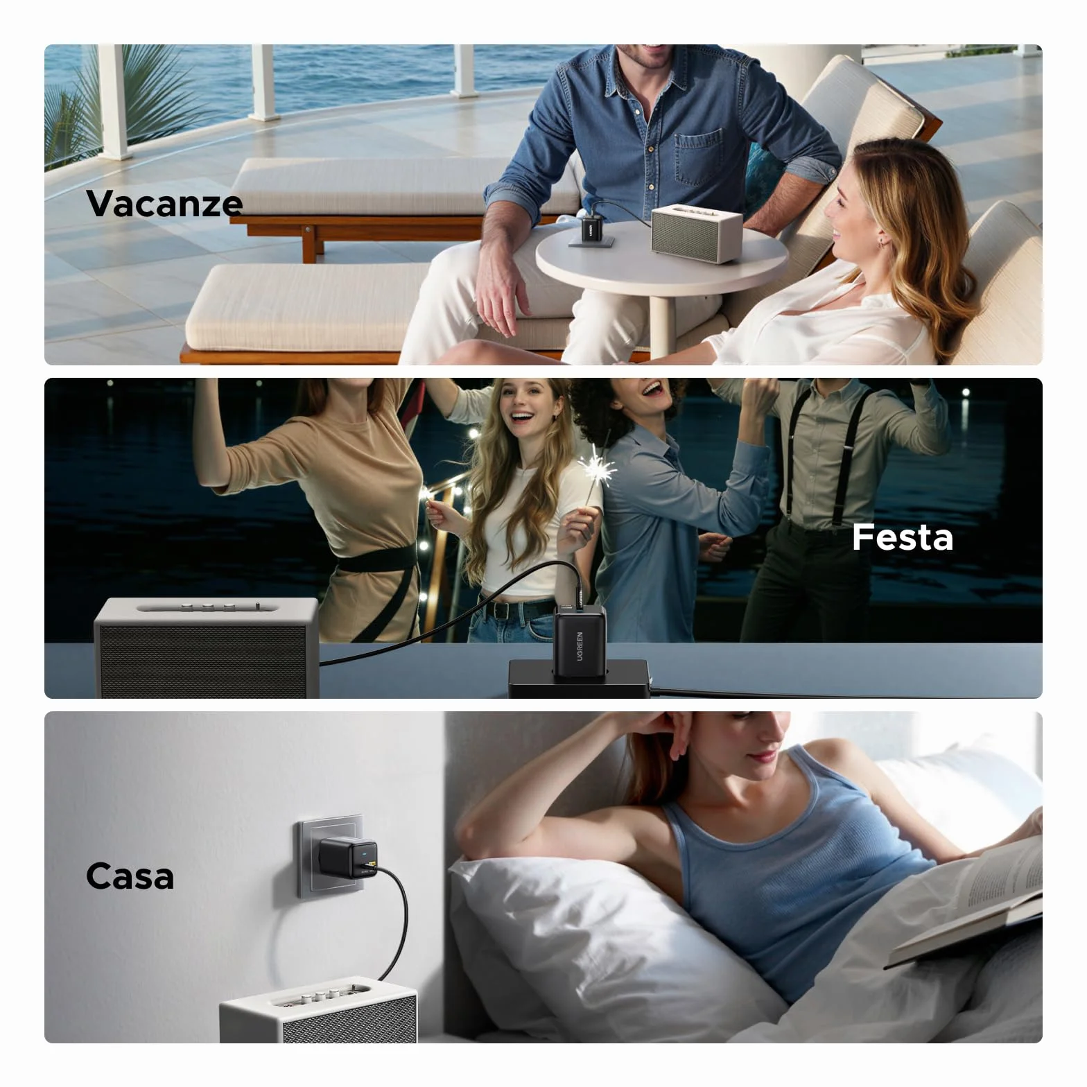 UGREEN Ricevitore Bluetooth 6.0 LDAC/SBC/AAC Audio Adattatore 3,5 mm Hi-Res HiFi Bassa Latenza Wireless Alimentatore a Innesto Diretto Compatibile con Telefono Tablet Altoparlante Amplificatore