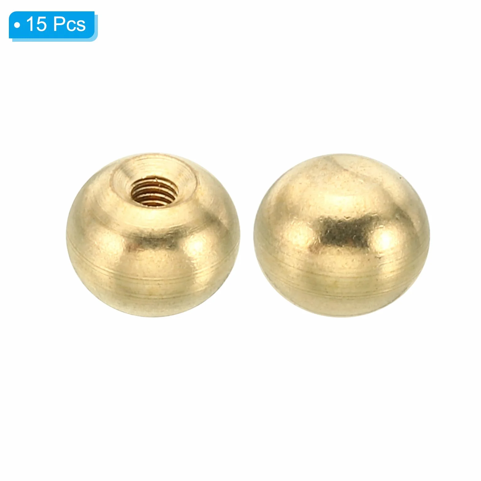 PATIKIL M3x0.5 Filettatura Tappo Dadi Manopola Ottone Sfera Lampada Decorazione Vite 10mm