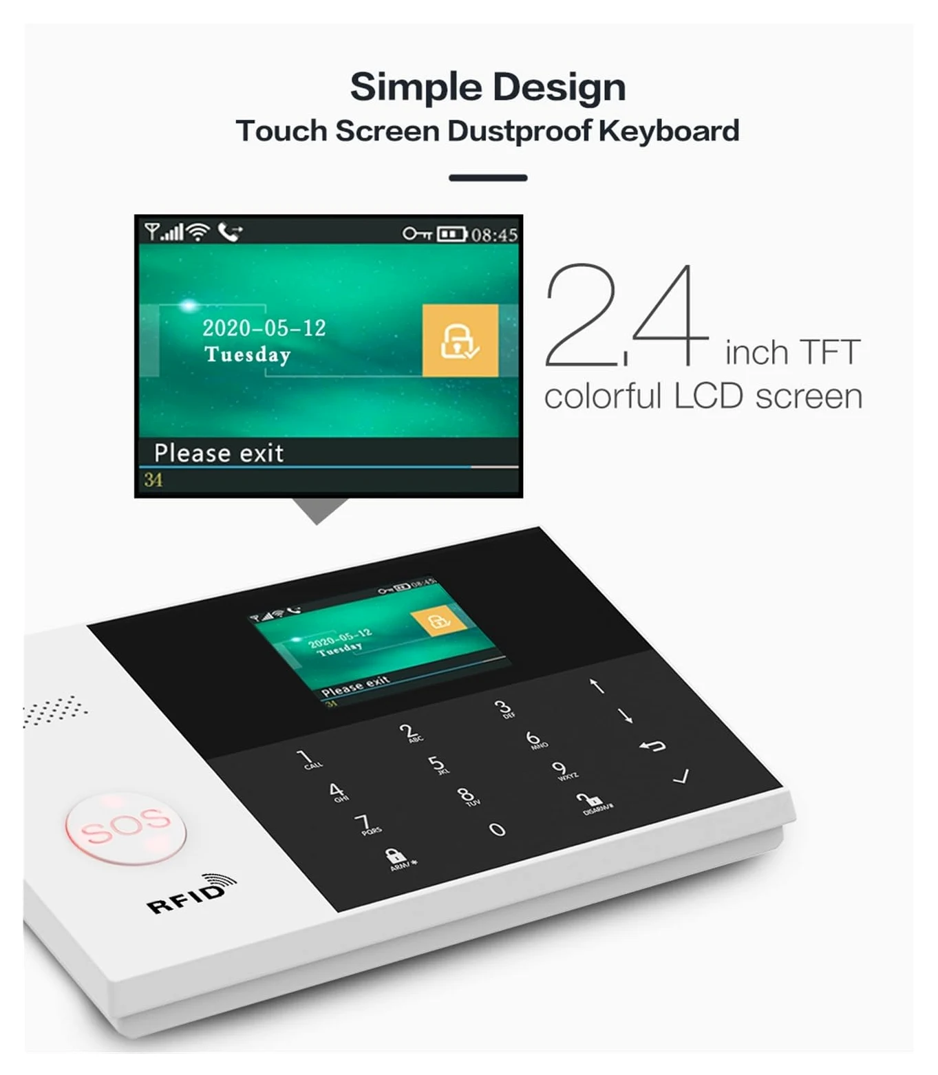 Sistemi Sicurezza Casa Di Allarme Sicurezza Con Sirena Wireless Solare RFID Home Antifurto Kit Casa Controllo APP Smart Life(C.)