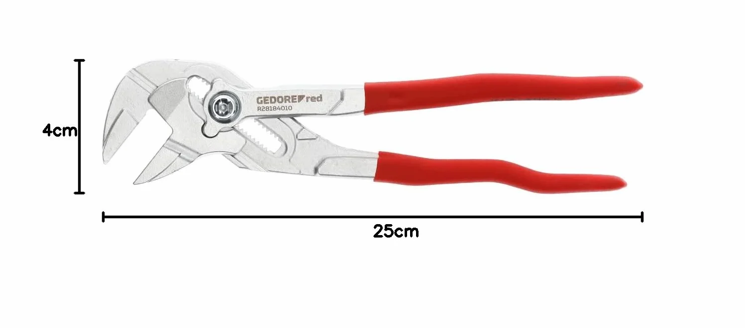 GEDORE Red Pinza Chiave Regolabile Apertura 50 mm Liscia Senza Dentatura 17 Posizioni