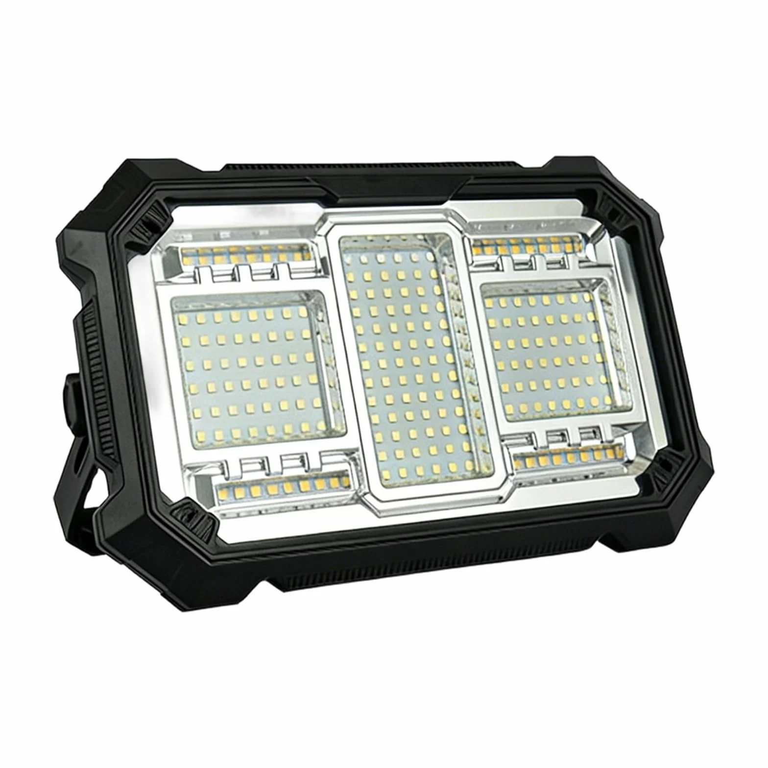 Torcia elettrica di ricarica solare IP68 con fascio regolabile e maniglia pieghevole per lampada di luminosità regolabile all'aperto