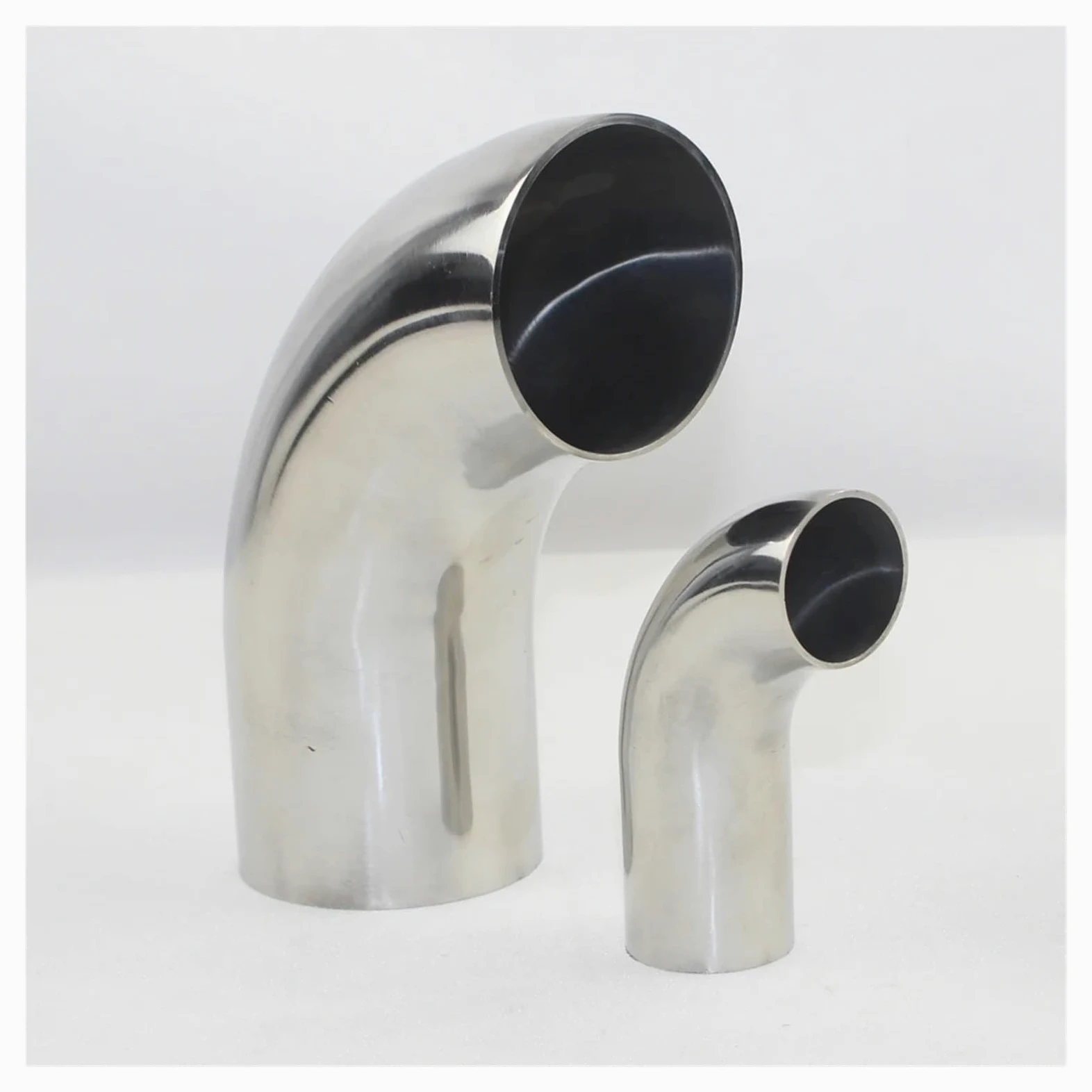 Terminale Scarico Raccordi Per Tubi Saldati Con Estensione Unilaterale 90 Gradi 100 Mm Per Tubi In Acciaio Inossidabile 304 Raccordi Per Tubi Sanitari Silenziatore(102mm x2mm)