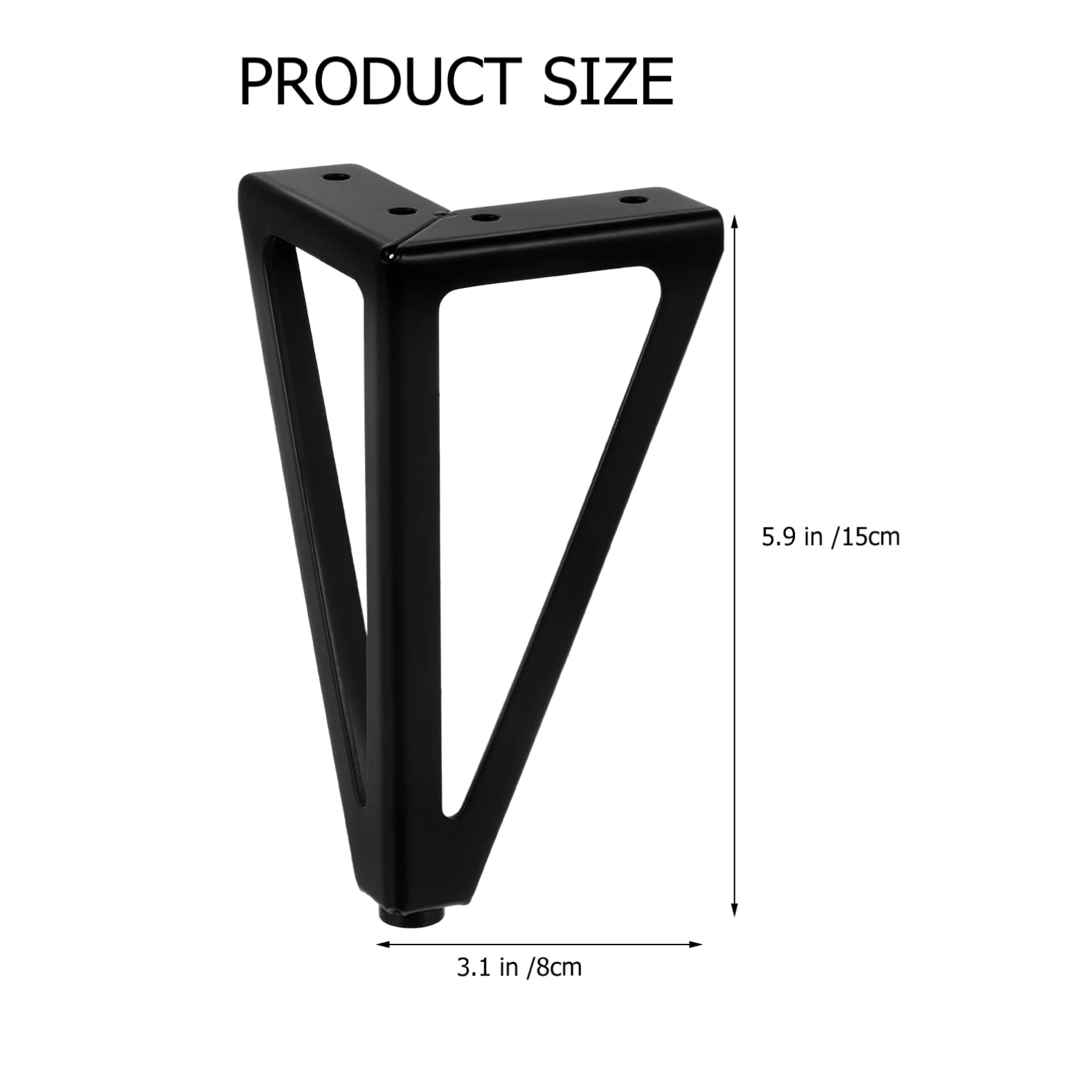 GALPADA 4pezzi Gambe in Ferro per Mobili Letti e Tavoli da Tè Piedini di Supporto per Divani e Arredi da Ufficio Design Affusolato Obliquo Facile da Installare