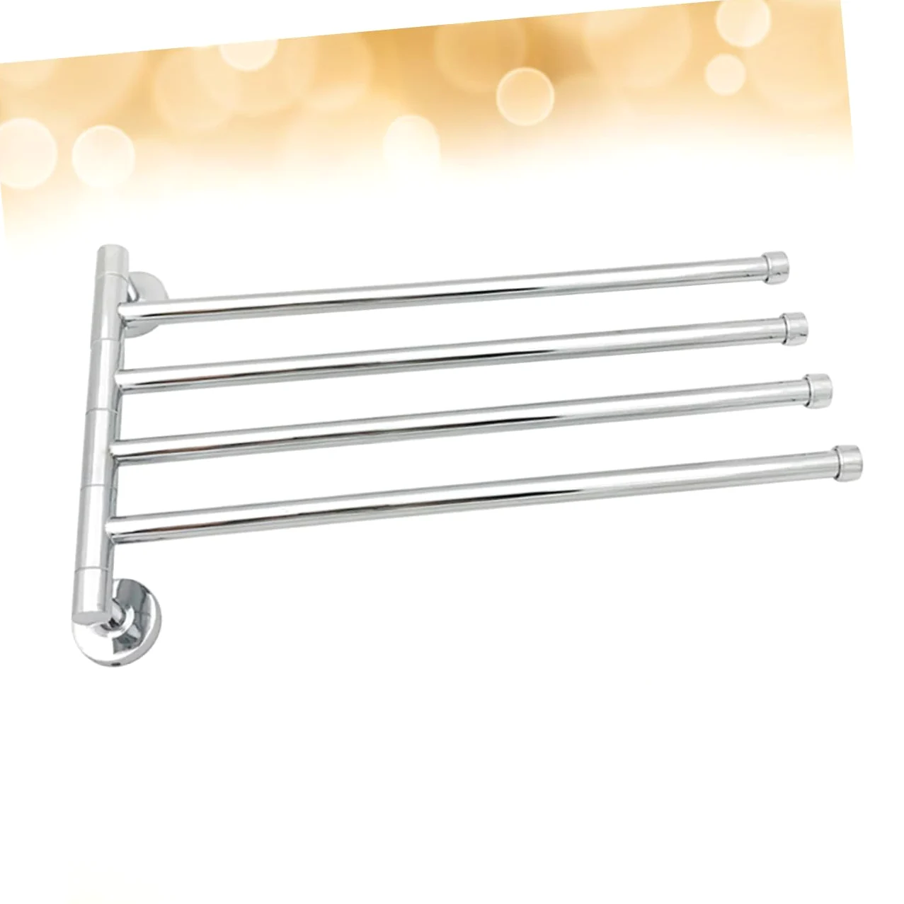Portasciugamani Girevole in Acciaio Inox, 1 Pezzo, Argento | Resistente alla Ruggine, Salvaspazio, per Bagno e Cucina, Design Semplice Lega di Zinco