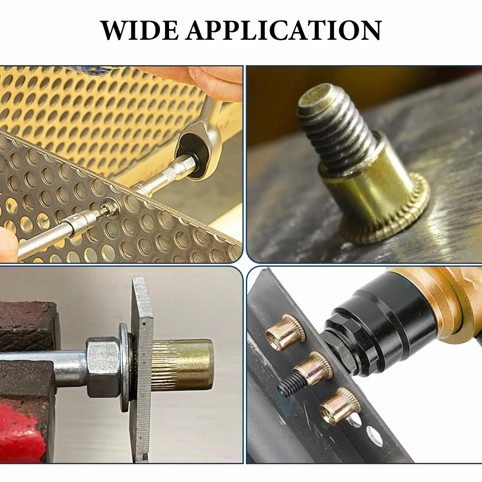 Vifmy Kit assortimento rivetti filettati metrici M3 M4 M5 M6 M8 M10 M12 230 pezzi inserti acciaio carbonio zincati