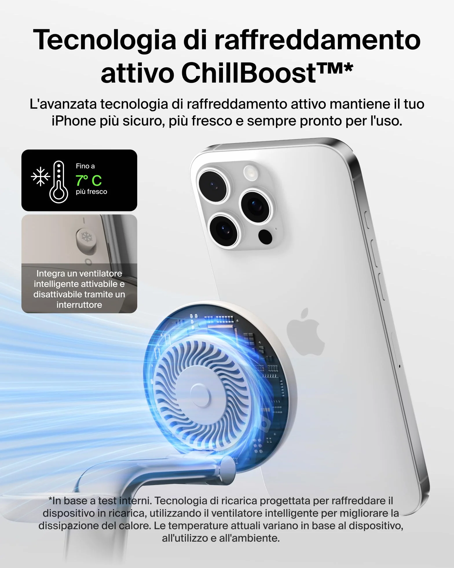 Belkin UltraCharge Pro Caricatore Wireless 3 in 1, Stazione di Ricarica Qi2 25W, Compatibile con MagSafe per iPhone 16, Apple Watch, AirPods, Pixelsnap con Ventilatore e Adattatore 45W, Sabbia