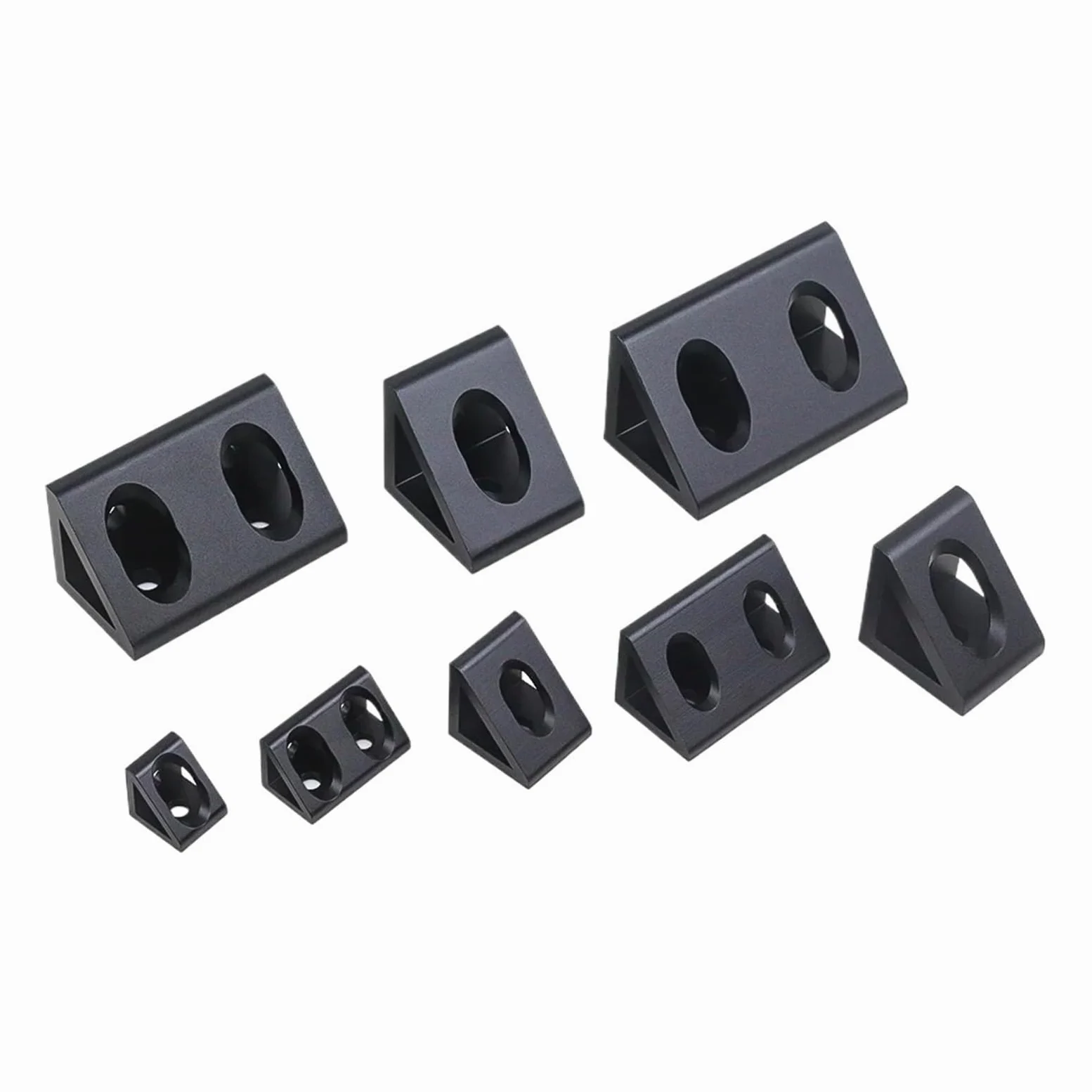 Staffe angolari triangolari con profilo in alluminio | Robusti blocchi di collegamento triangolari da 4 pezzi, compatibili con profili in alluminio 2020/3030/4040/2040/3060