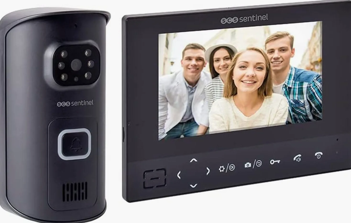 SCS Sentinel AirVisio 200 – Videocitofono wireless 200 m – Schermo – Registrazione foto e video – Apertura cancelli e porte – Visione grandangolare 110° – IP65 – Garanzia 3 anni PVS0009