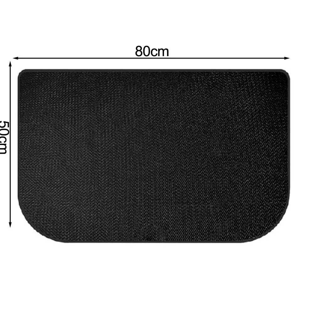 Tappeto per camino, semicircolare, in silicone, ignifugo, per isolamento, tappetini, stufe, barbecue e focolari interni, fibra di vetro, 50 x 80 cm