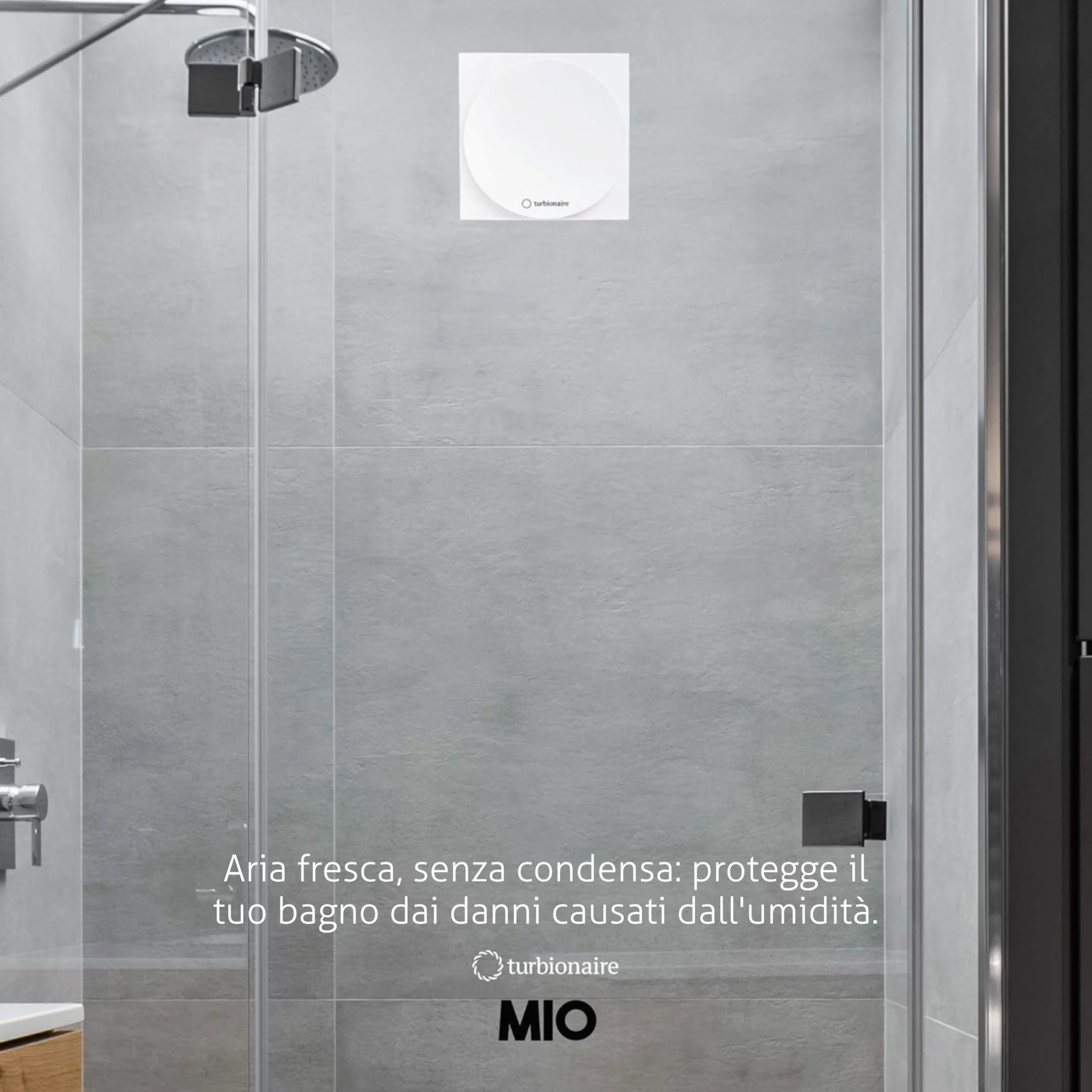 Turbionaire MIO 100 LL-TW Aspiratore da bagno100 mm con Timer, Motore con Cuscinetti a Sfere, Valvola di Non Ritorno, Protezione IPX4, Silenzioso, Ideale per uso uso intensivo, Bianco