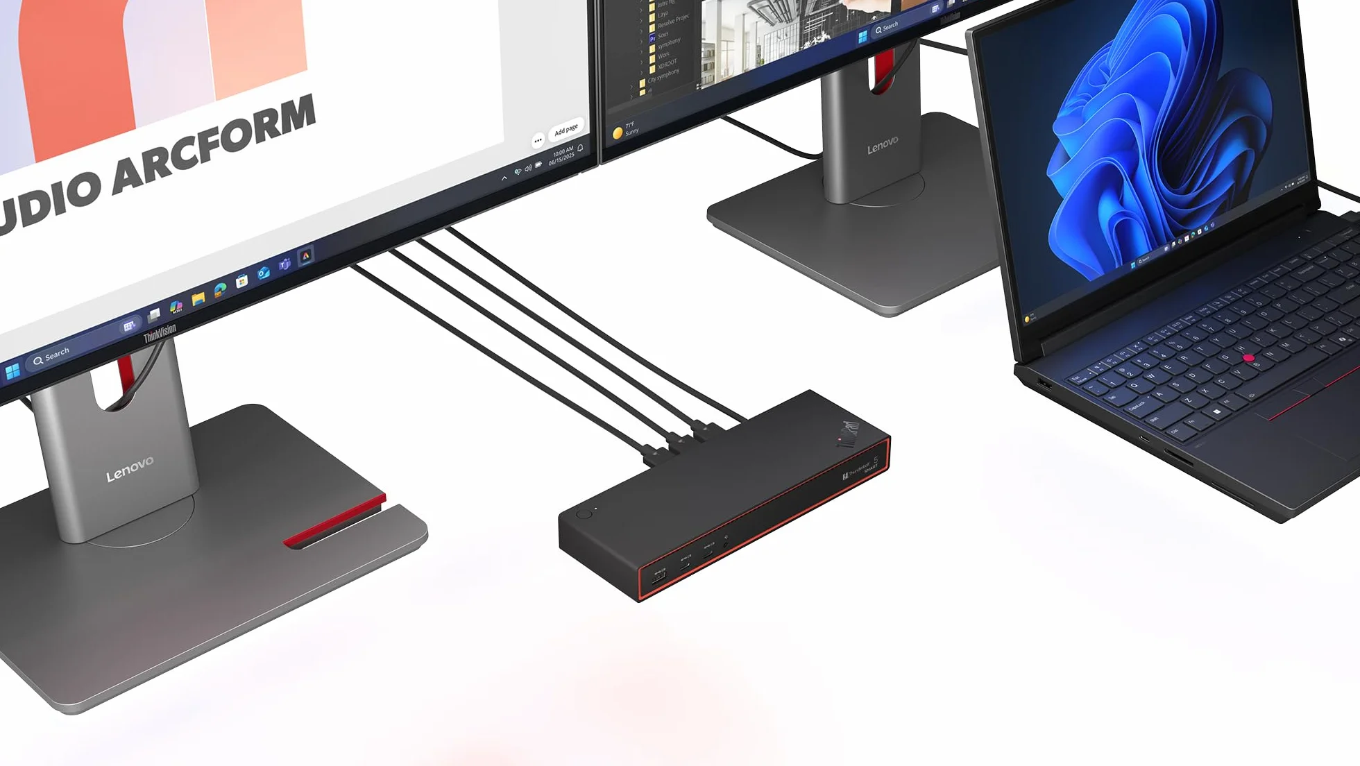 Lenovo ThinkPad Thunderbolt 5 Smart Dock 7500 EU, docking station con 2xDP 2.1 HDMI 2.1 2.5GbE, porte USB-A/USB-C, PD 3.1 fino a 180W