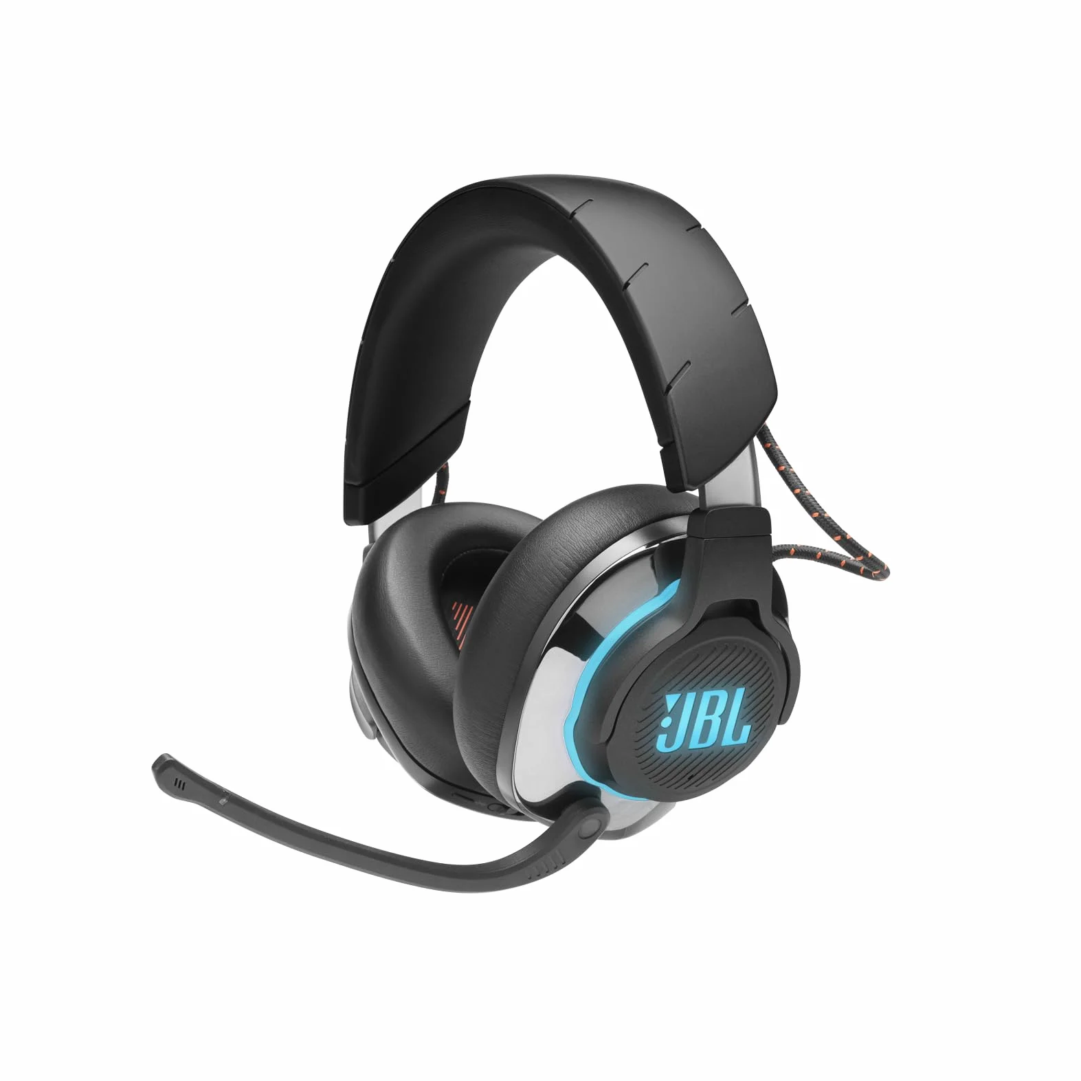 JBL Quantum 810 Cuffie Gaming Over-Ear Wireless 2,4 Ghz e Bluetooth, Headset con Microfono e Cancellazione Attiva Rumore, RGB e Dual Surround, Compatibilità Multipiattaforma PC e Console, Nero