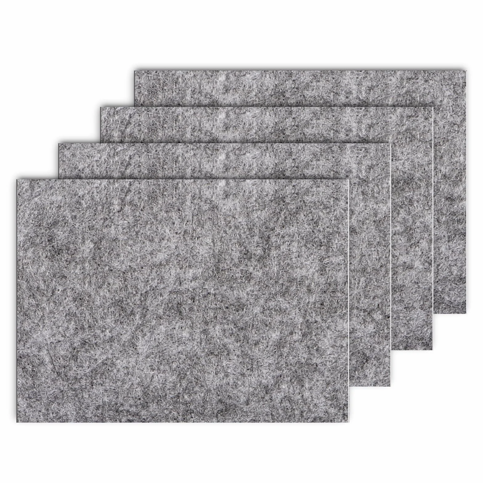 Feltro extra forte autoadesivo 5 mm – Set di 4 feltrini per mobili 20 x 16 cm – Protezione antigraffio – Grigio scuro