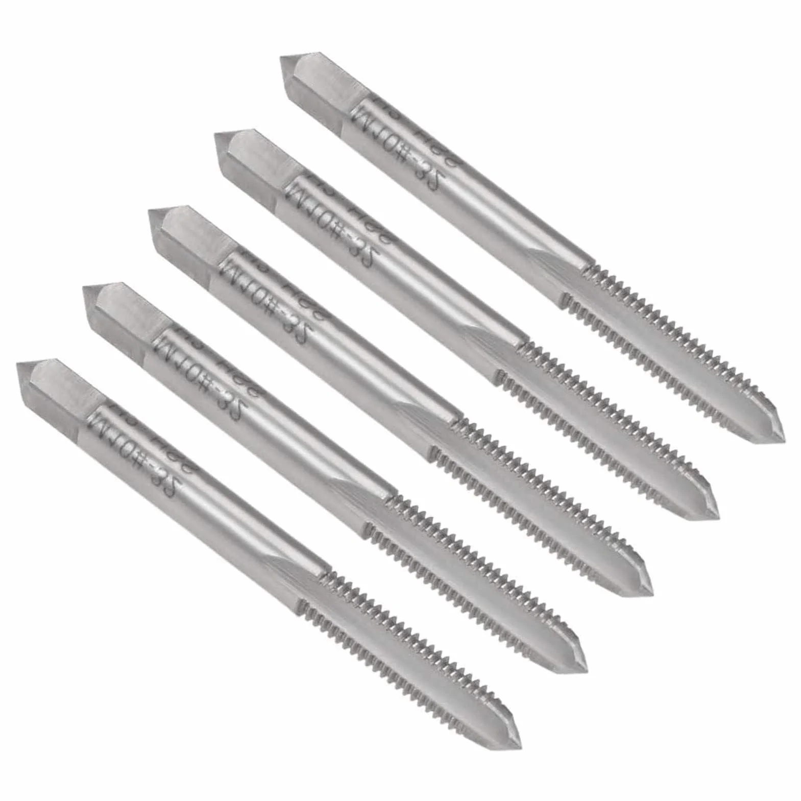 Rubinetto a vite TA-VIGOR 10-32 UNF, acciaio ad alta velocità, 3 scanalature, 5 pezzi