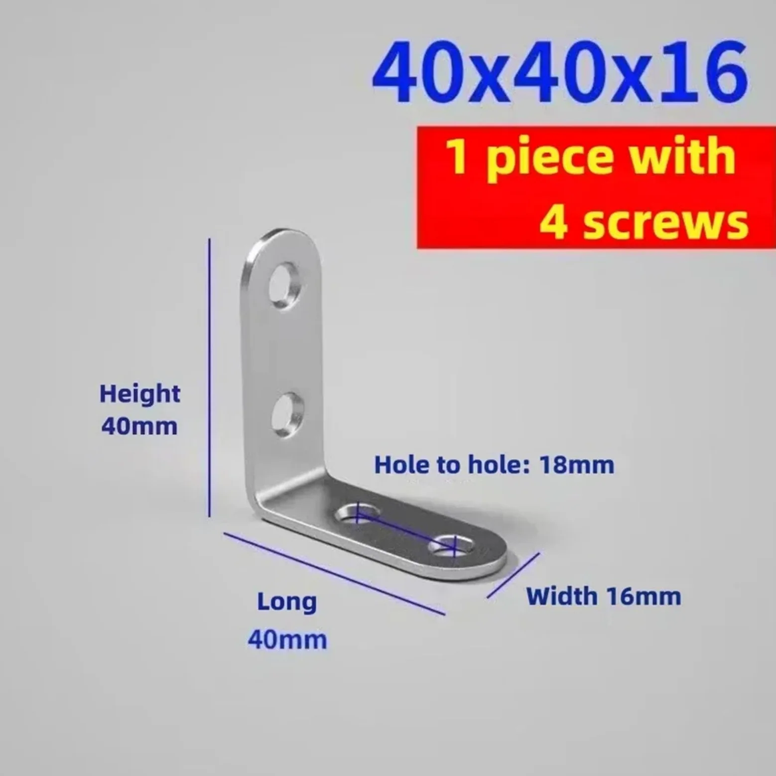 Staffe A L In Acciaio Inossidabile Da 10 Pezzi - Staffa Angolare Ad Angolo Retto for Scaffali, Mobili In Legno, Sedia, Cassetto Con Viti
