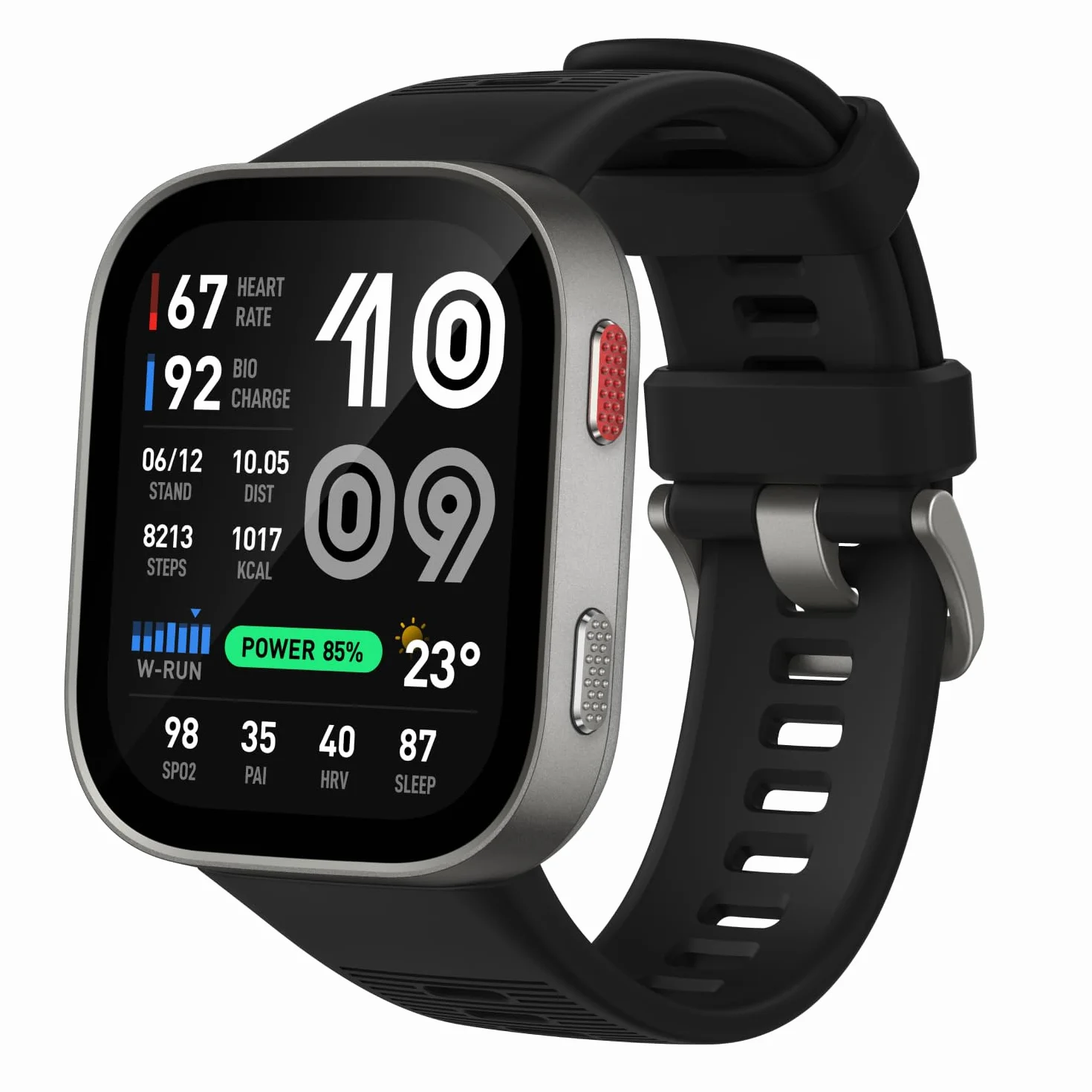 Amazfit Bip Max 50mm Smartwatch, Display AMOLED da 2.07", Autonomia fino a 20GG, GPS, 4GB, Mappe Offline, Fitness Tracker, Hybrid Training, 150+ Modalità Sportive, HYROX, 5 ATM per Android e iPhone