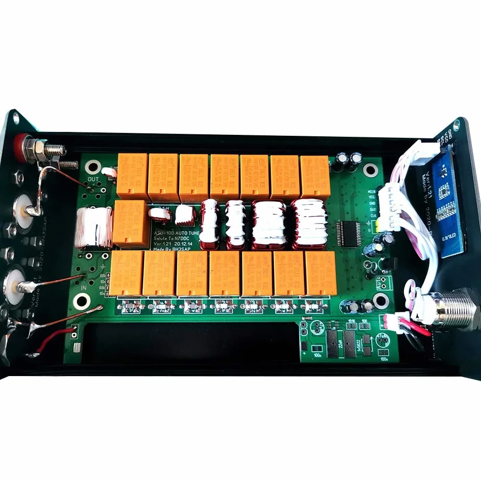Sintonizzatore automatico ATU-100 HF da N7DDC+0.91 OLED V3.1 sintonizzatore antenna radio automatico fai da te 100W Antenna HF