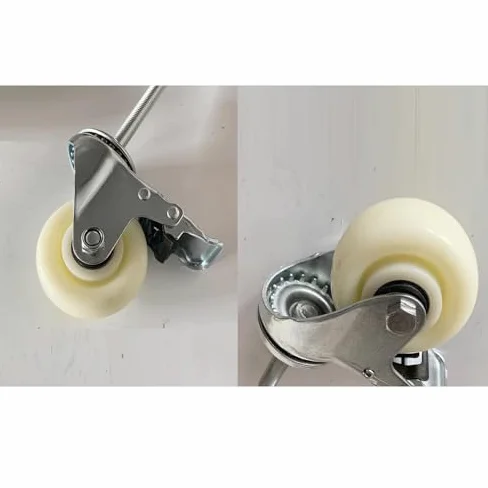 per carichi Pesanti di bloccaggio Ruote per carrelli Set da 4, Industriale Ruote girevoli con M20 Perno filettato, Antiscivolo Design per Banco da Lavoro