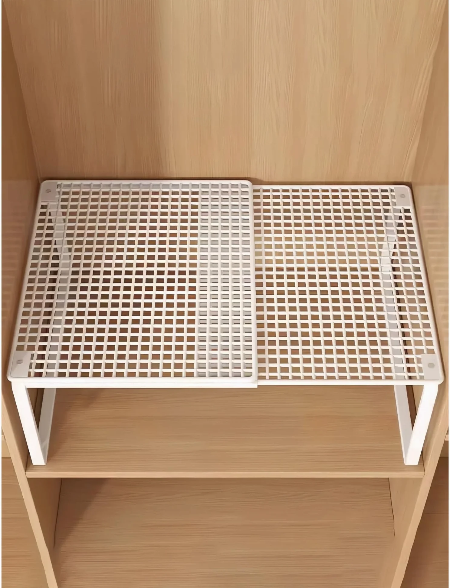 Mensola separatrice espandibile regolabile, versatile, per armadio, spogliatoio, scarpe, ufficio, cucina e bagno (latte, L, 35 x 31 cm)