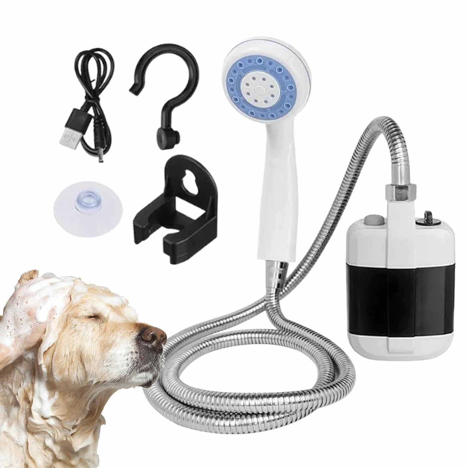 Doccia Portatile Portatile Elettrico Ricaricabile A Mano | Doccia Da Viaggio Per Animali Adatto Animali Domestici Campeggio Trekking Pulizia Animali Lavaggio Personale Raffreddamento