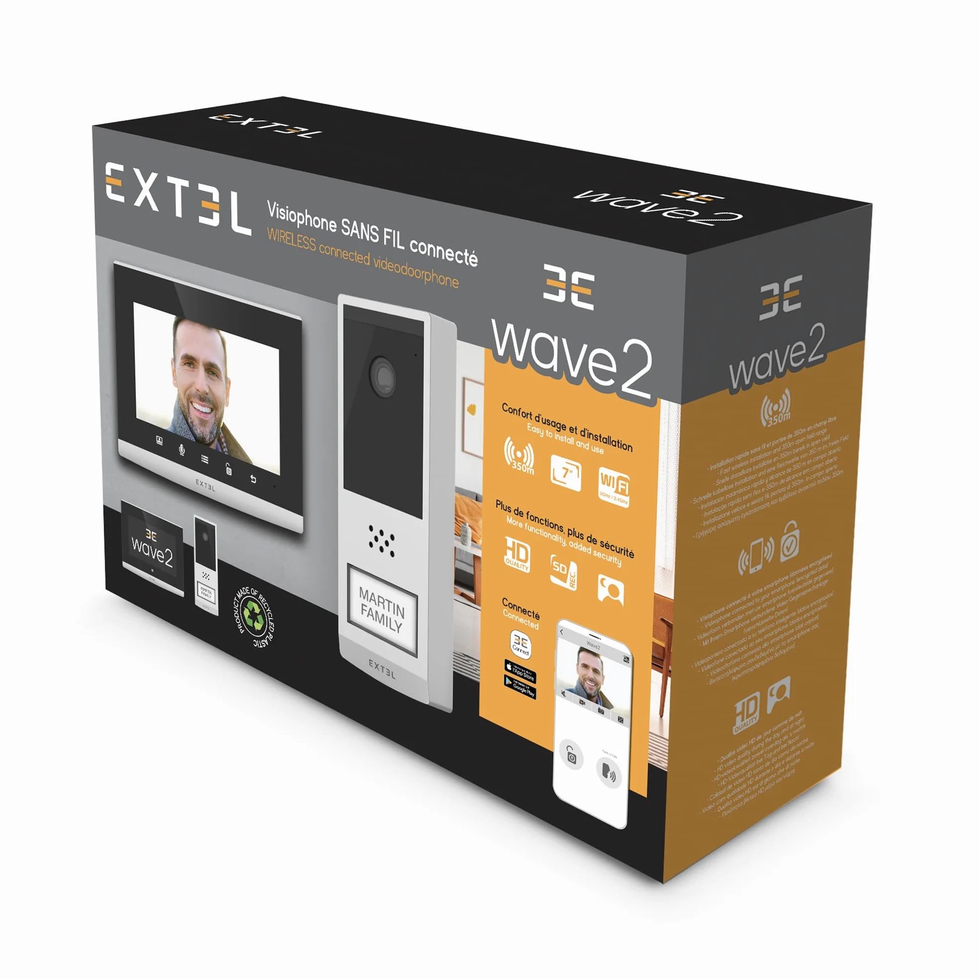 Videotelefono connesso - senza fili, a lunga portata 350 metri - Wave 2 - Extel - 720321