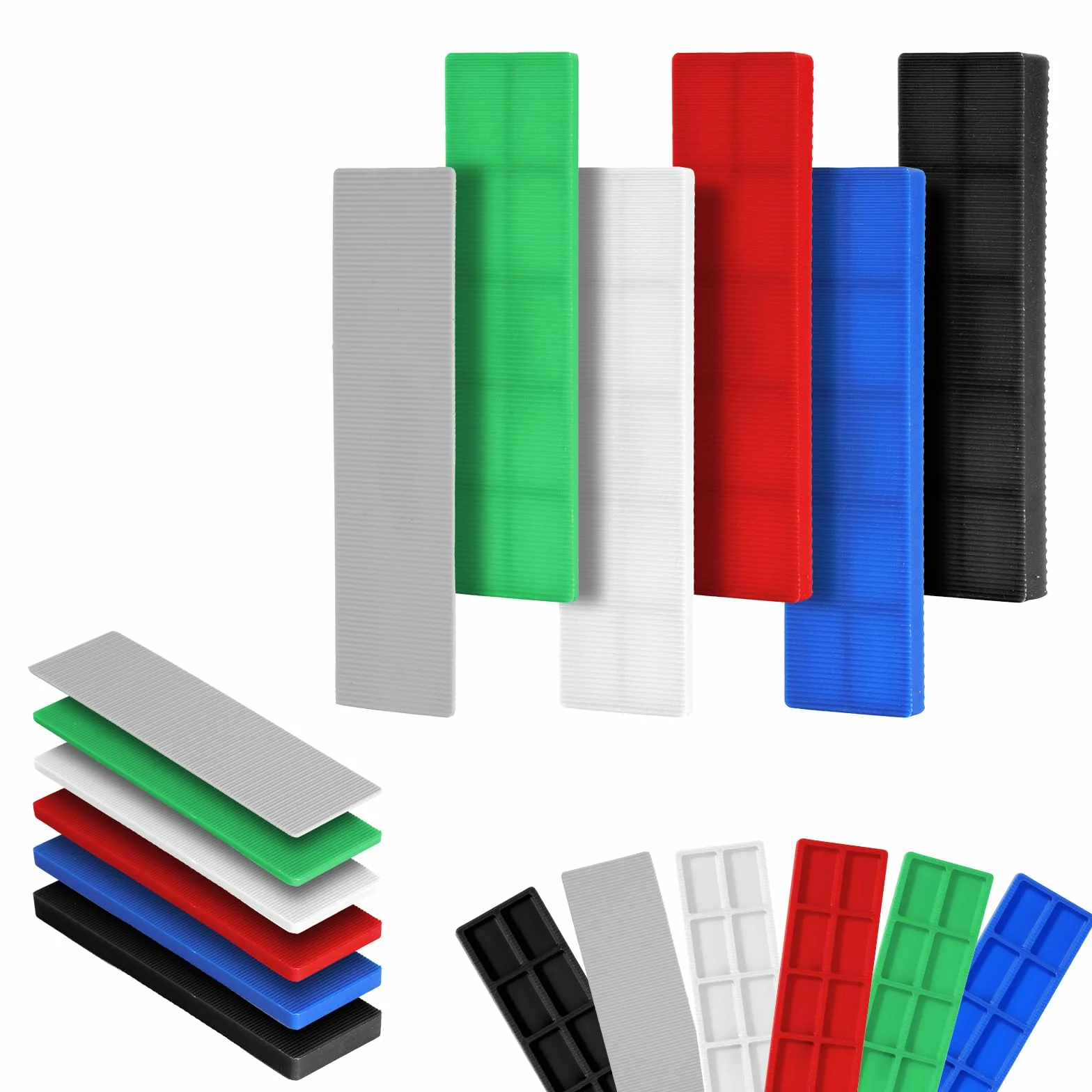 Spessori in Plastica per Mobili 100 Pezzi 1-6mm 100mm x 28mm Cunei per Piastrelle