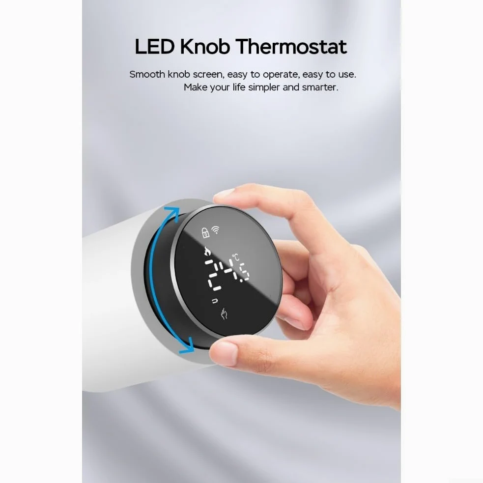 Valvola termostatica per termosifone, controllo intelligente del riscaldamento programmabile, programmazione settimanale, controllo vocale e app, monitoraggio energetico per comfort domestico (2 pezzi