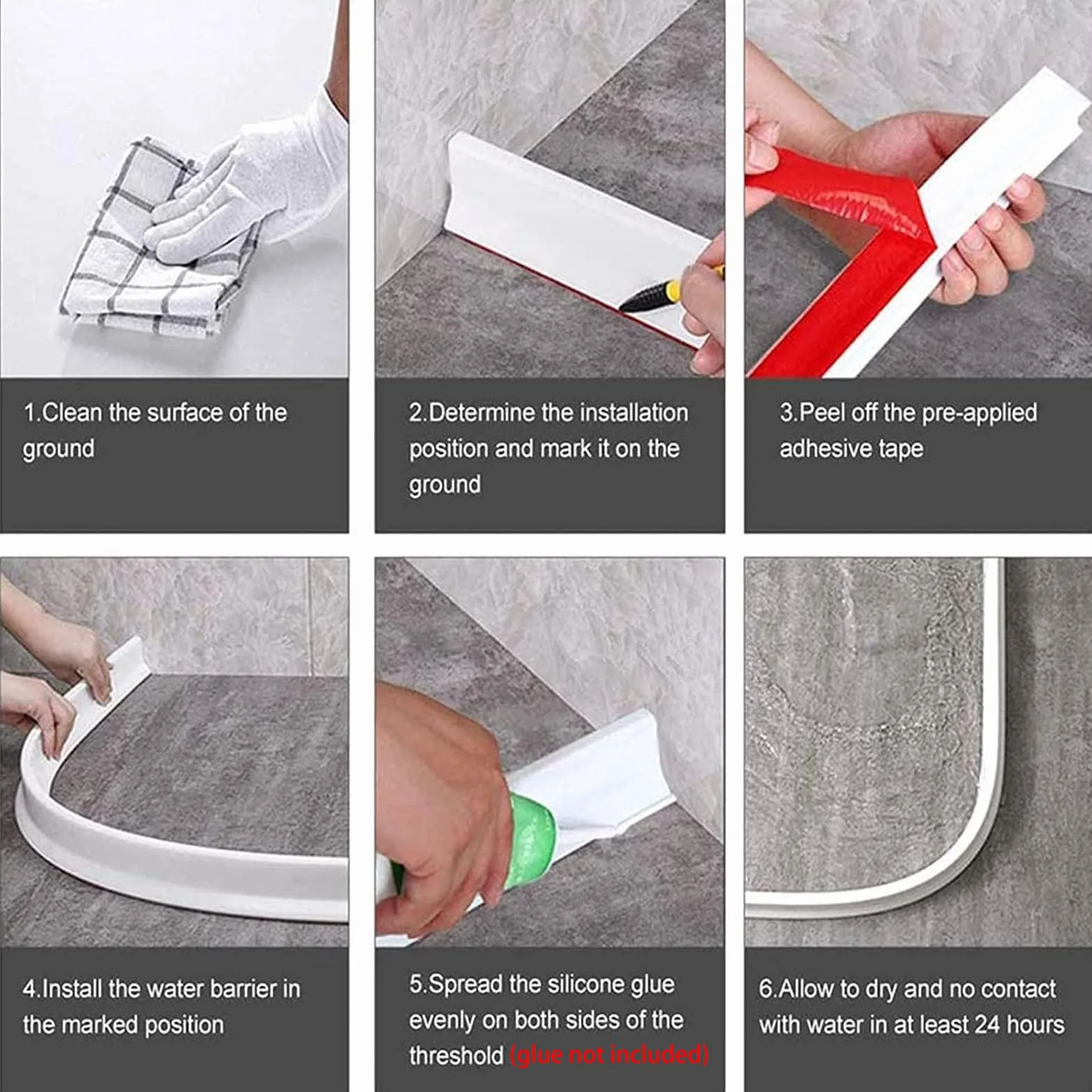 Barriera flessibile per doccia, impermeabile, in silicone, paraspruzzi per mobili da bagno e cucina, protezione versatile per banconi e uso esterno, facile da installare