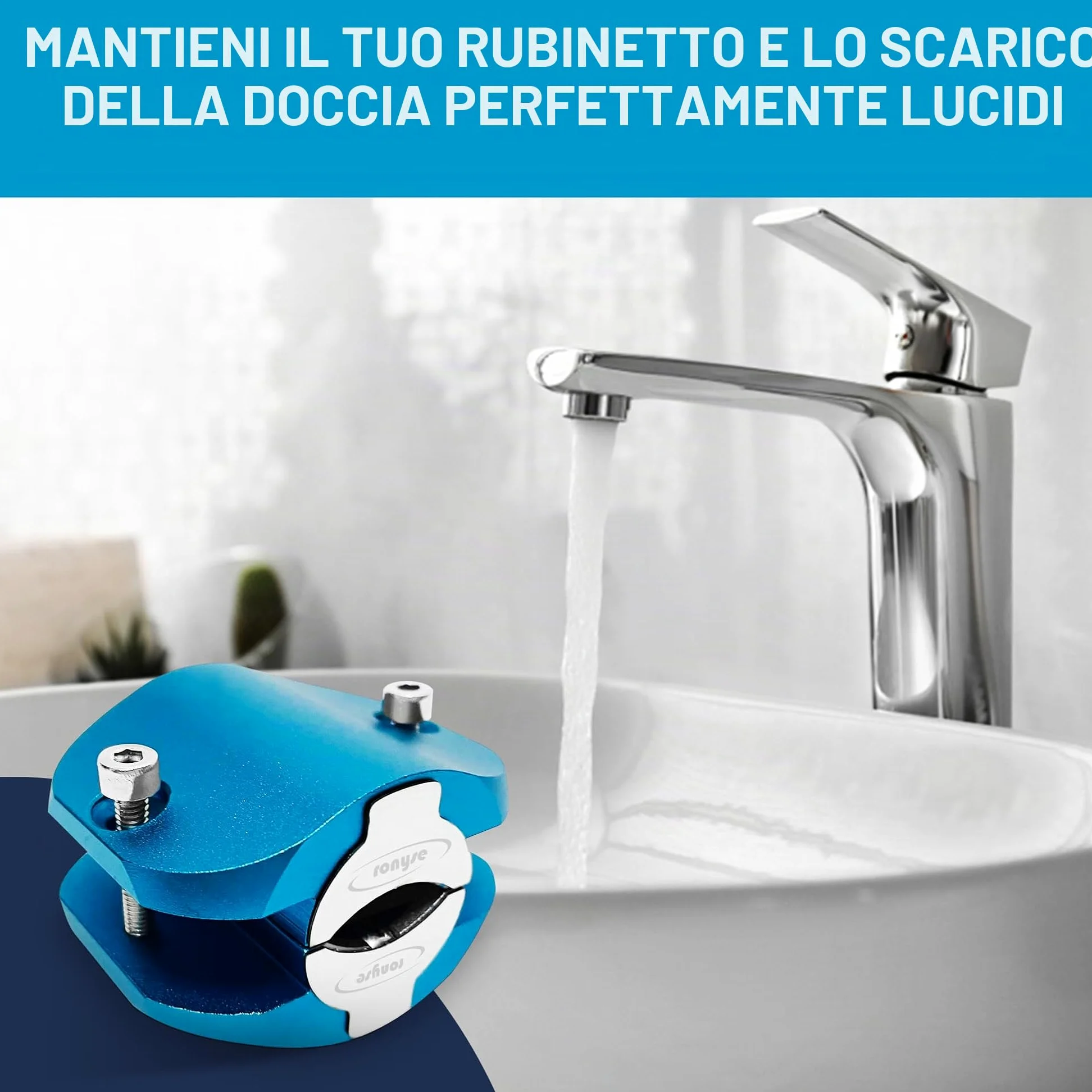 Addolcitore magnetico per acqua – 15000 GAUSS – Decalcificante per acqua – Blu – Filtro per acqua – Magnete – Decalcificazione delle tubature