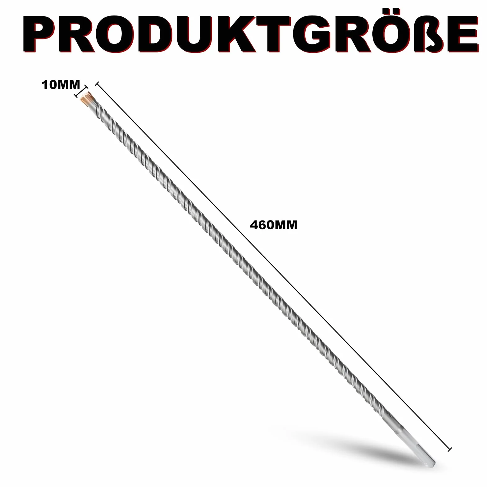 Punta per trapano SDS Plus 10mm x 460mm 4 lame in metallo duro cemento armato