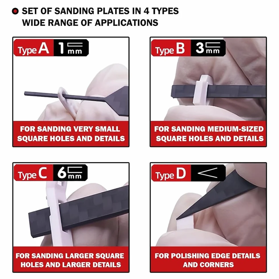 Bastoncini di Carteggiatura In Fibra di Carbonio (4 PCS) per Modelli In Scala