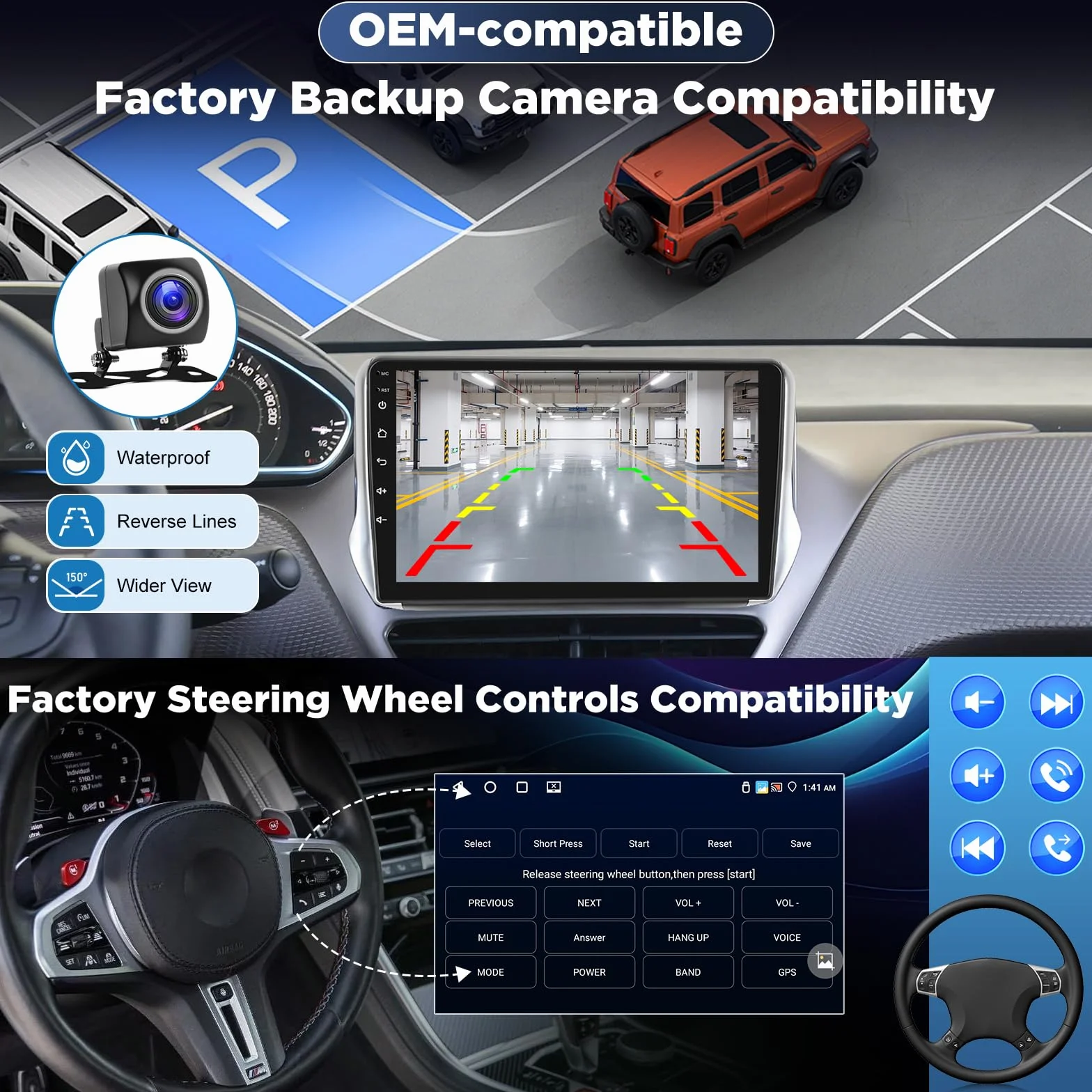 4+64G Autoradio Android per Peugeot 208/2008 2012-2018, Stereo con Schermo 10 pollici, Wireless Carplay e Android Auto, Audio DSP 32EQ + Telecamera posteriore AHD, Supporto OEM
