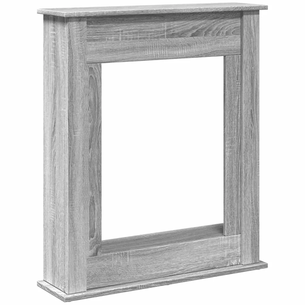 vidaXL Cornice per Camino Grigio Sonoma 75x20x87,5 cm Truciolato